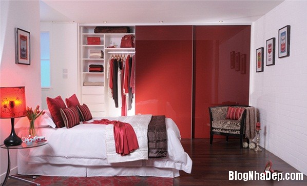 Tủ áo màu sắc bắt mắt cho phòng ngủ