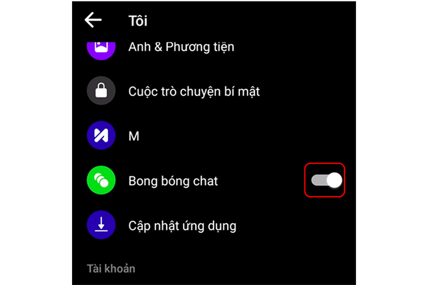 Bật/ tắt bong bóng chat Messenger iPhone và Android nhanh chóng