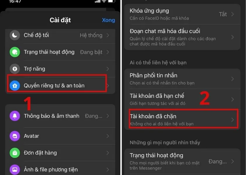 Hướng dẫn bỏ chặn trên messenger cho Android và iOS nhanh chóng