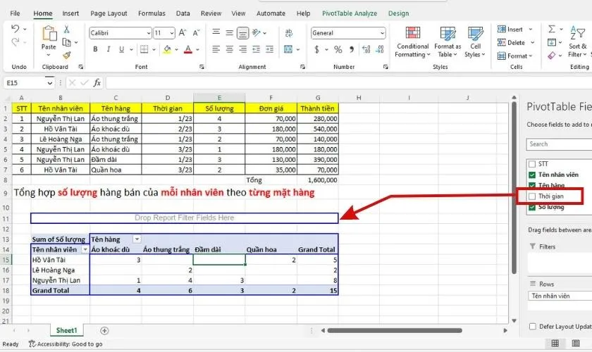 Pivot Table là gì? Cách dùng Pivot Table Excel chi tiết
