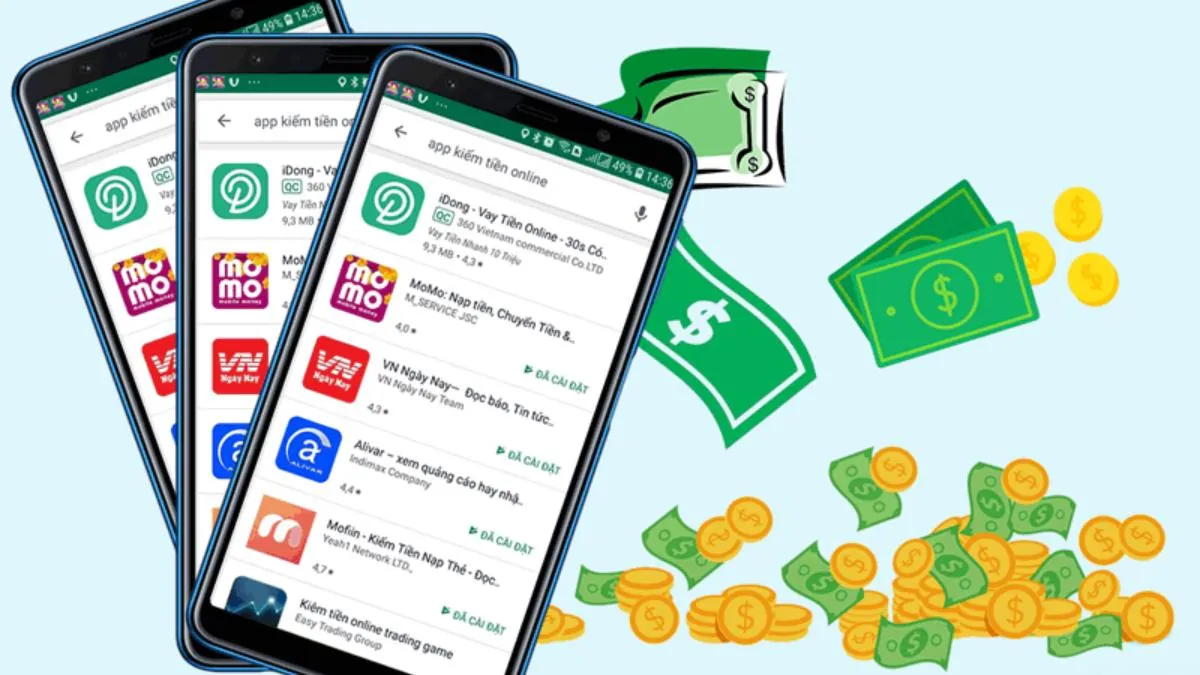 Top app kiếm tiền online uy tín trên điện thoại mới nhất